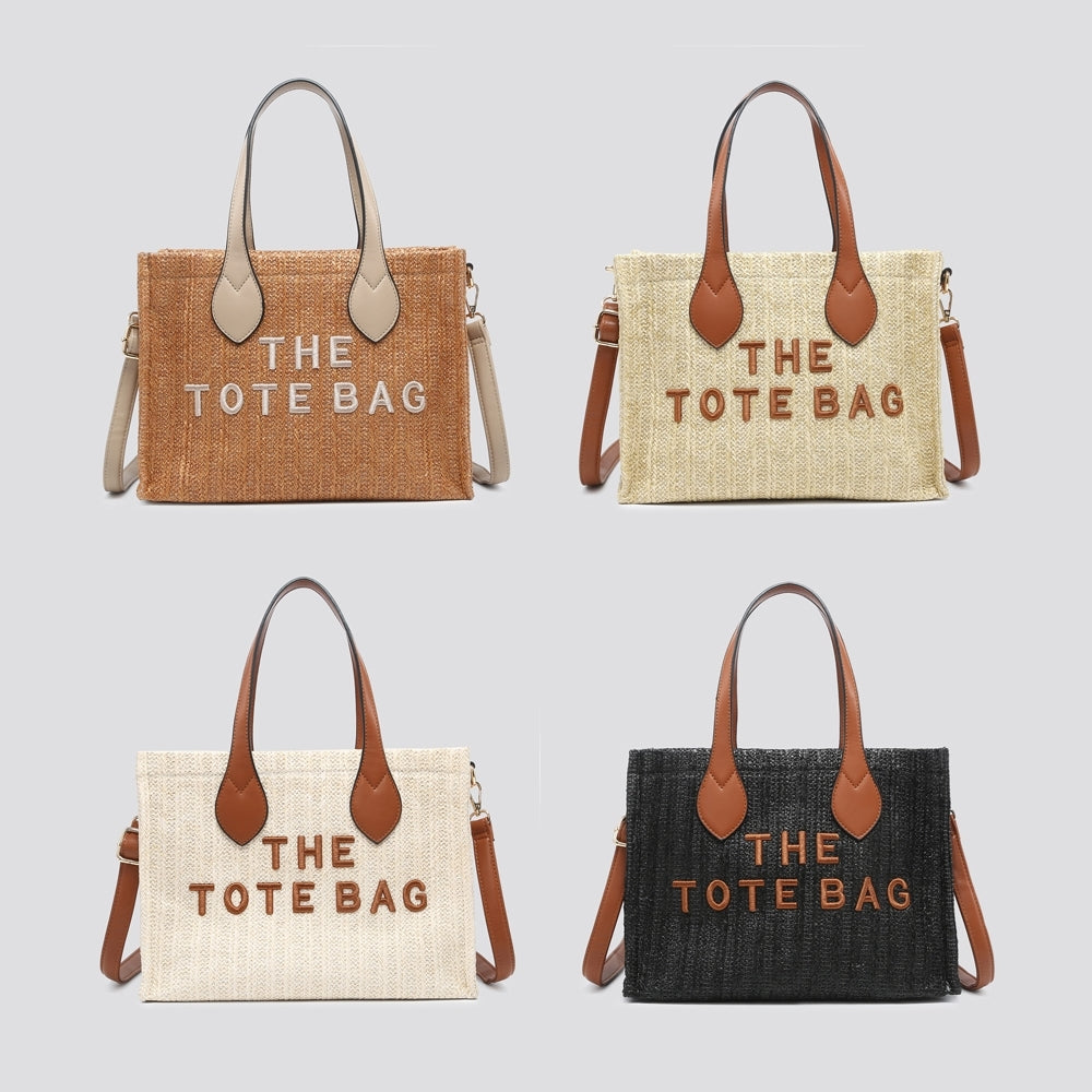 Summer Tote Bag with long Crossbody Strap - Available in 4 Colours