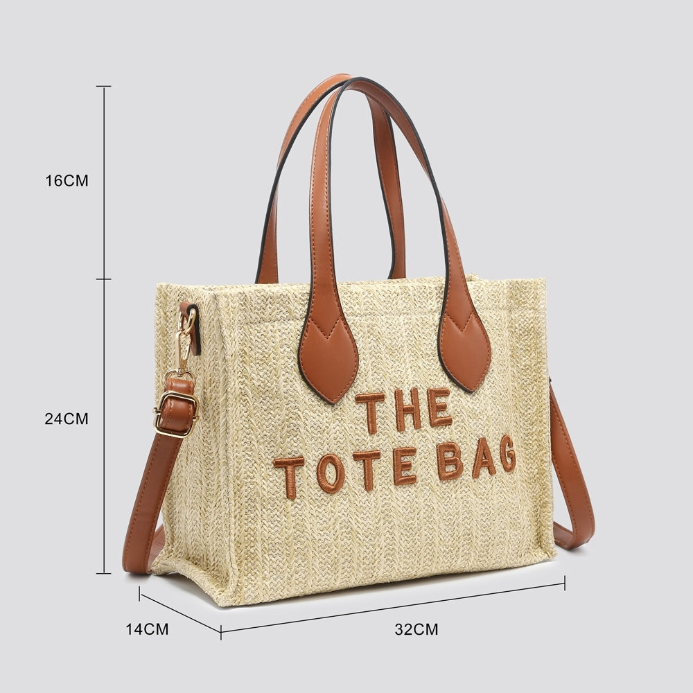 Summer Tote Bag with long Crossbody Strap - Available in 4 Colours