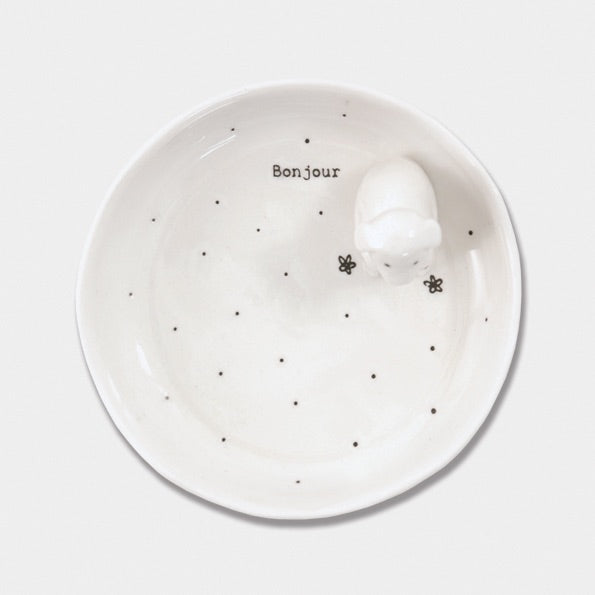 East of India 'Bonjour’ Boxed Jewellery Dish