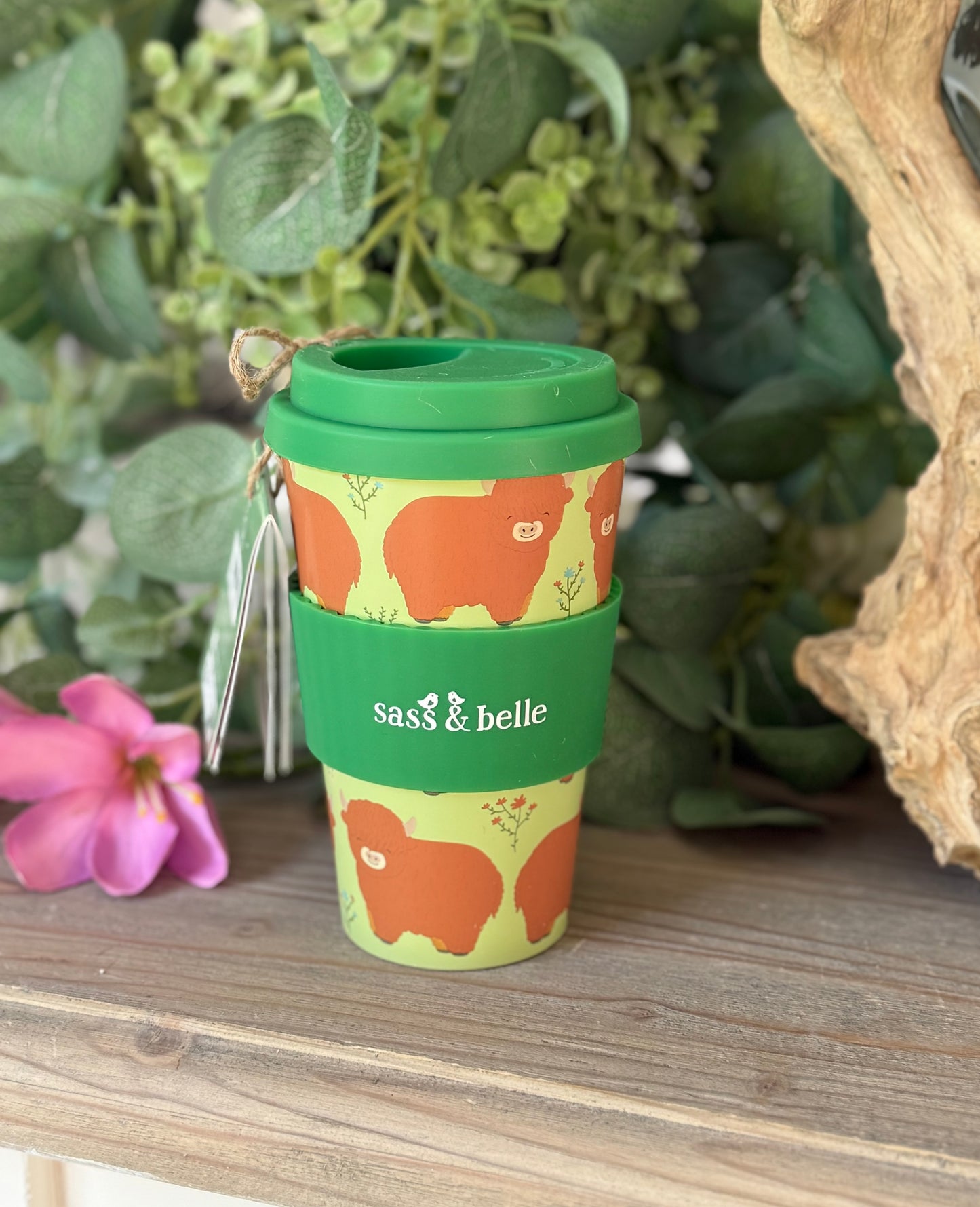 Travel Cup - Highland Cow Pattern