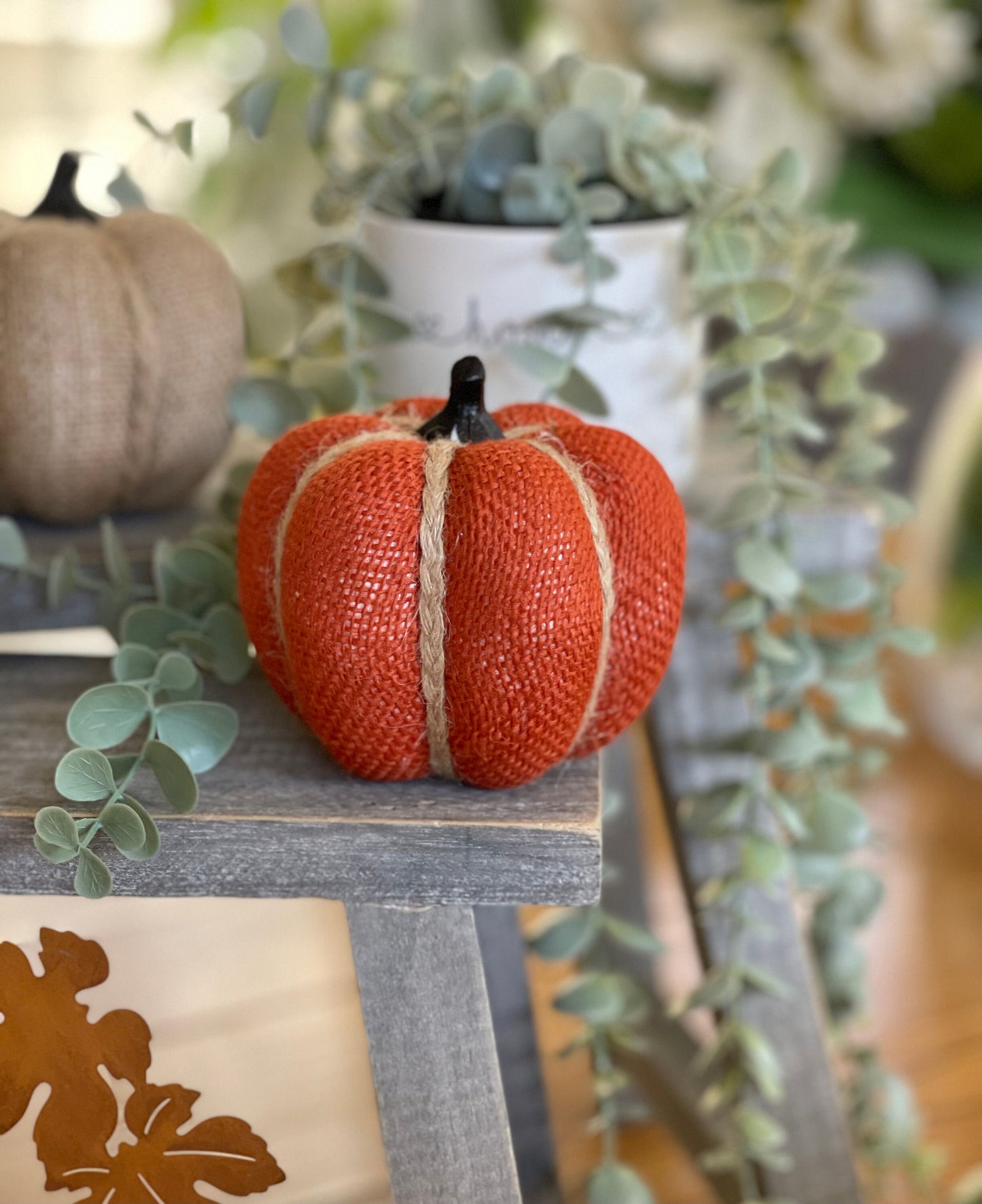 Hessian Pumpkins - Choice of 3 Colours