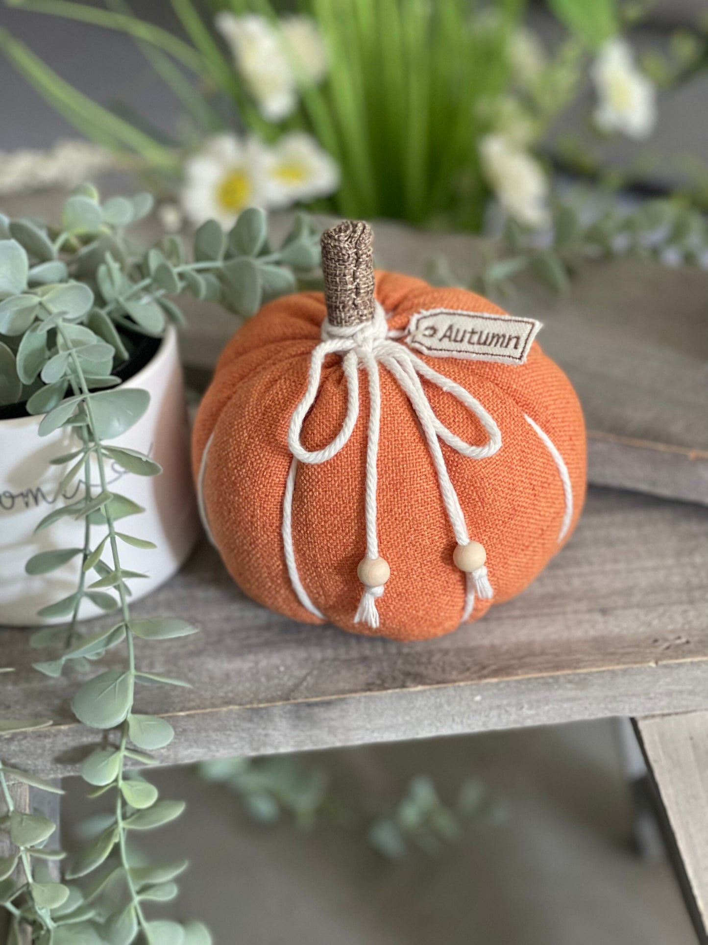 Fabric Pumpkins - Choice of 3 Colours