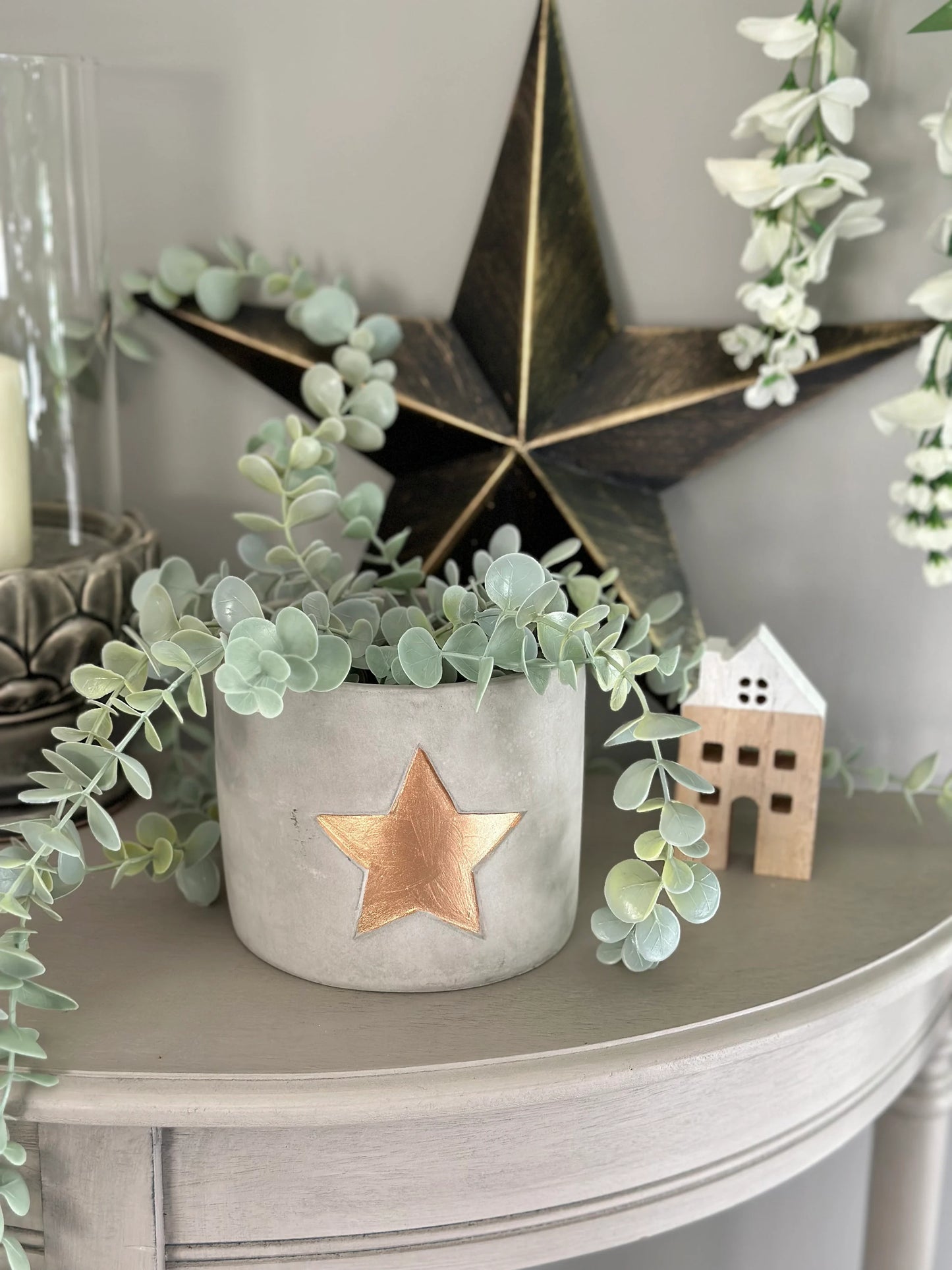 Cement Gold Star Planter - 2 sizes available