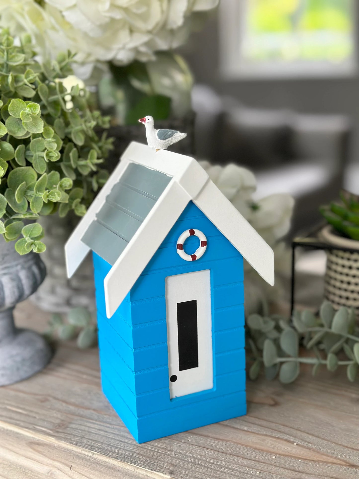Beach Hut Money boxes with Seagull