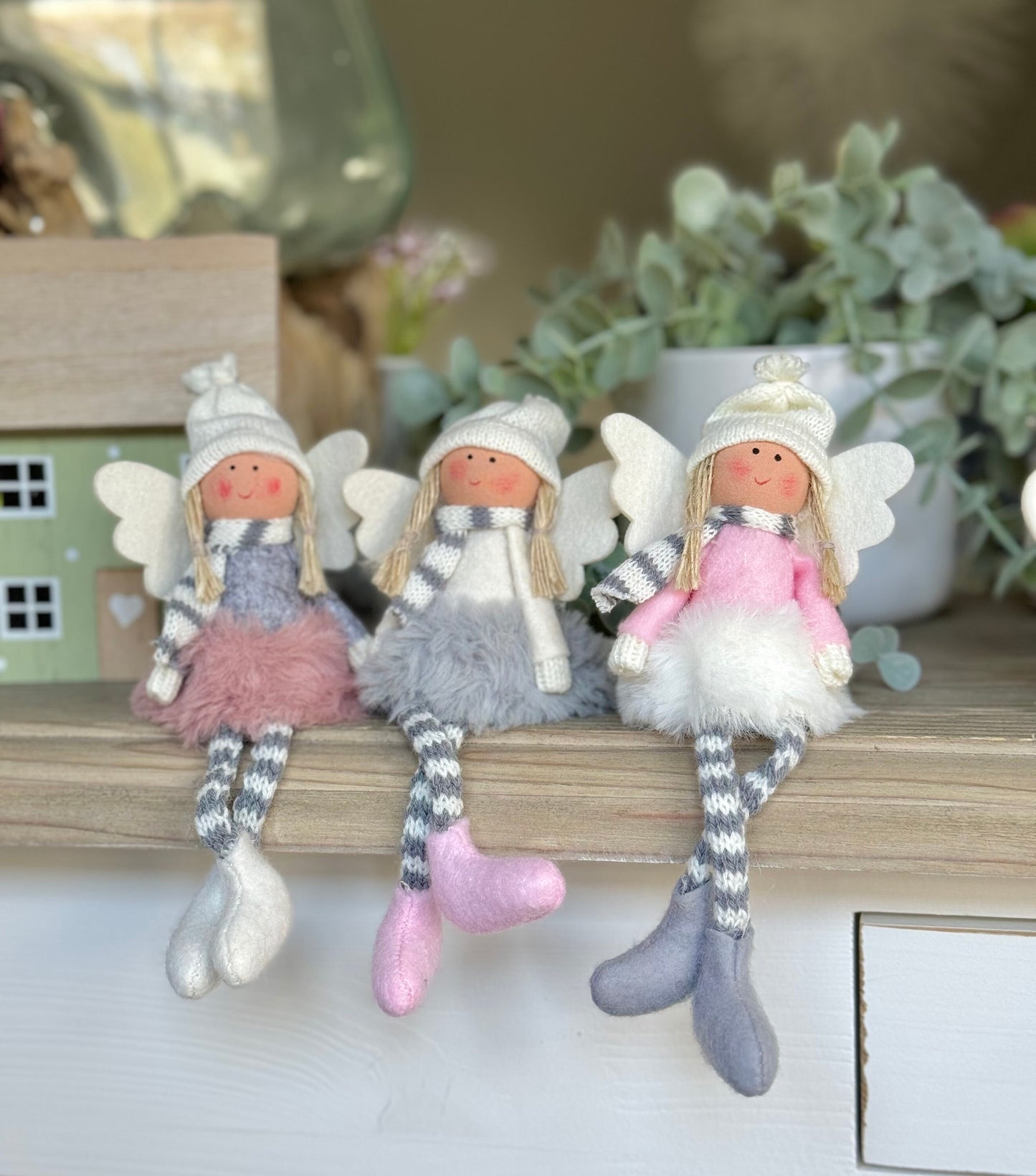 Soft Sitting Pink/White/Grey Fairies - Available in 3 designs