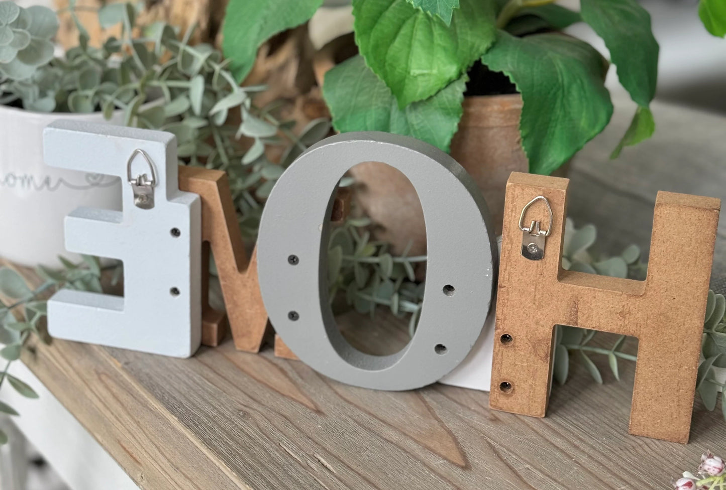Freestanding classic wooden "HOME" sign
