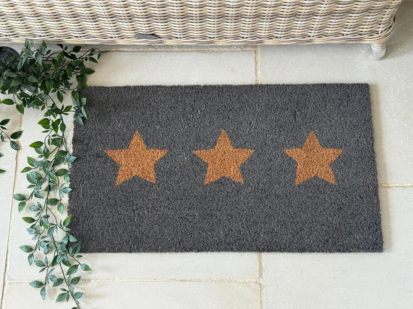 Triple Star Grey Coir Doormat