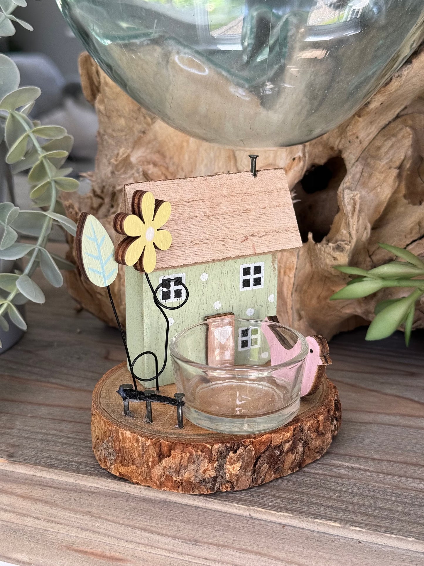 Wooden Tea Light House - Available in 2 colour Options