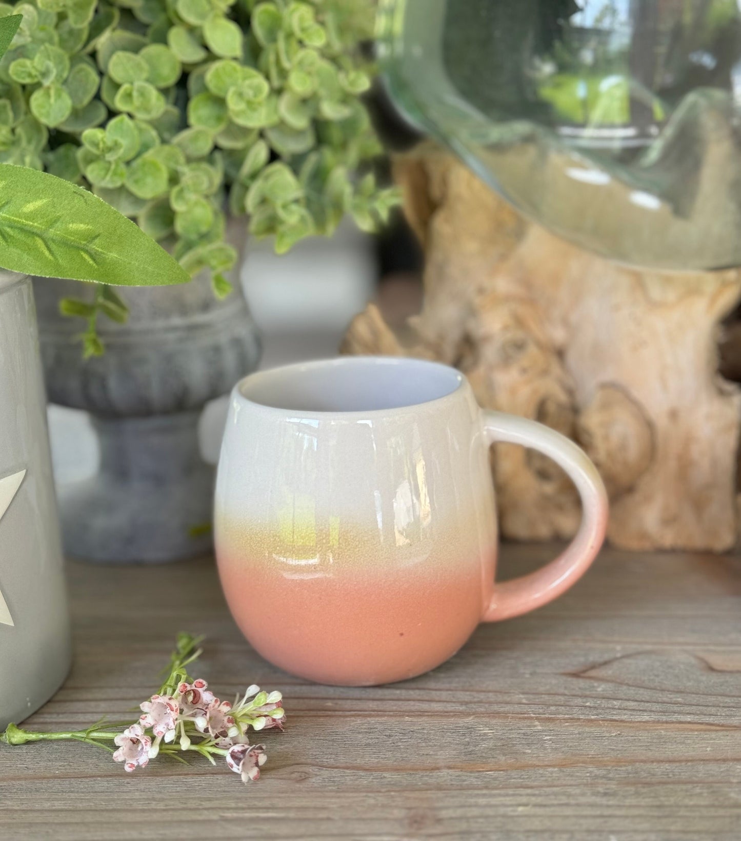 Glazed Ombre Stoneware Mugs - 3 Colour Options