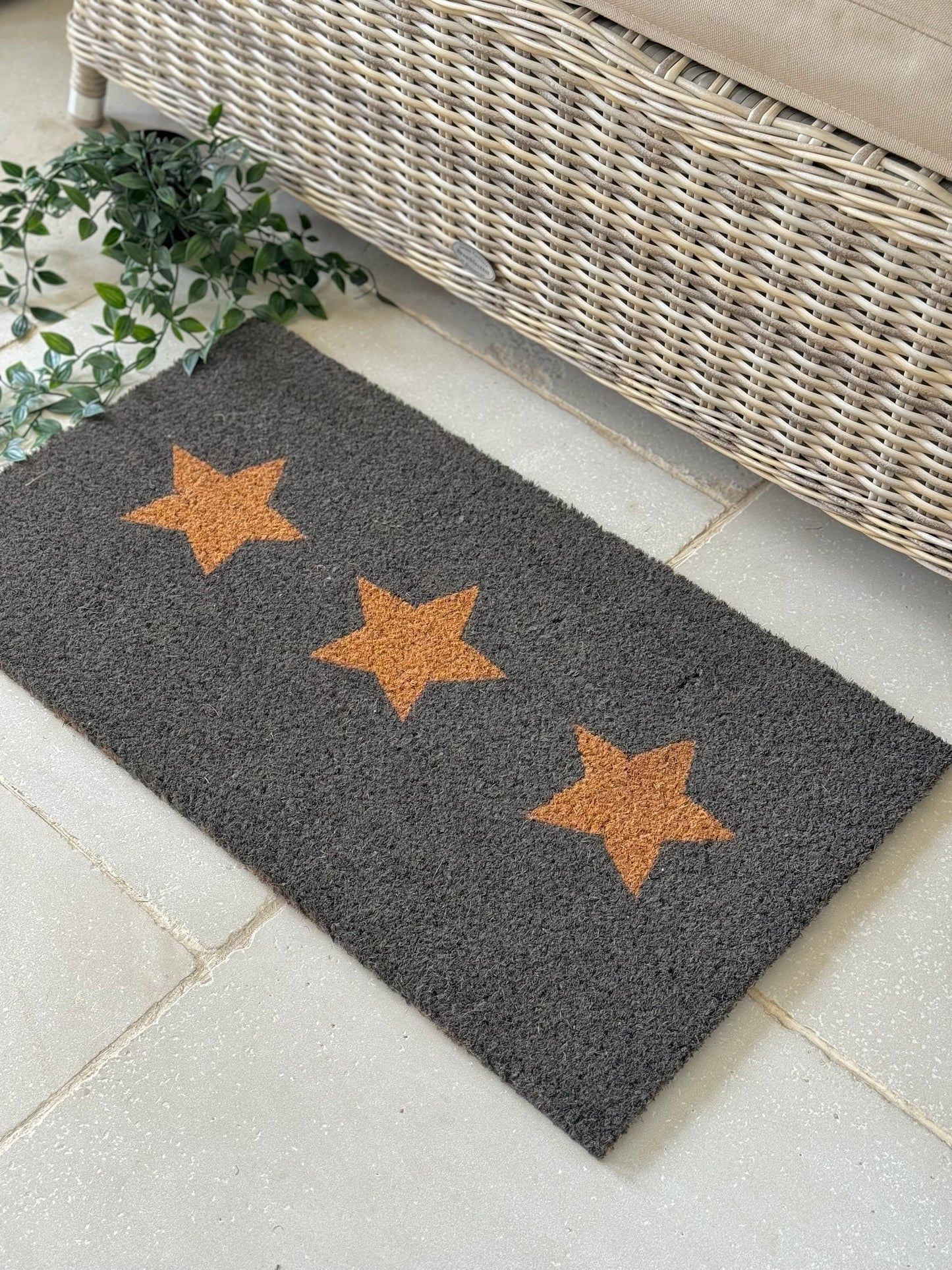 Triple Star Grey Coir Doormat