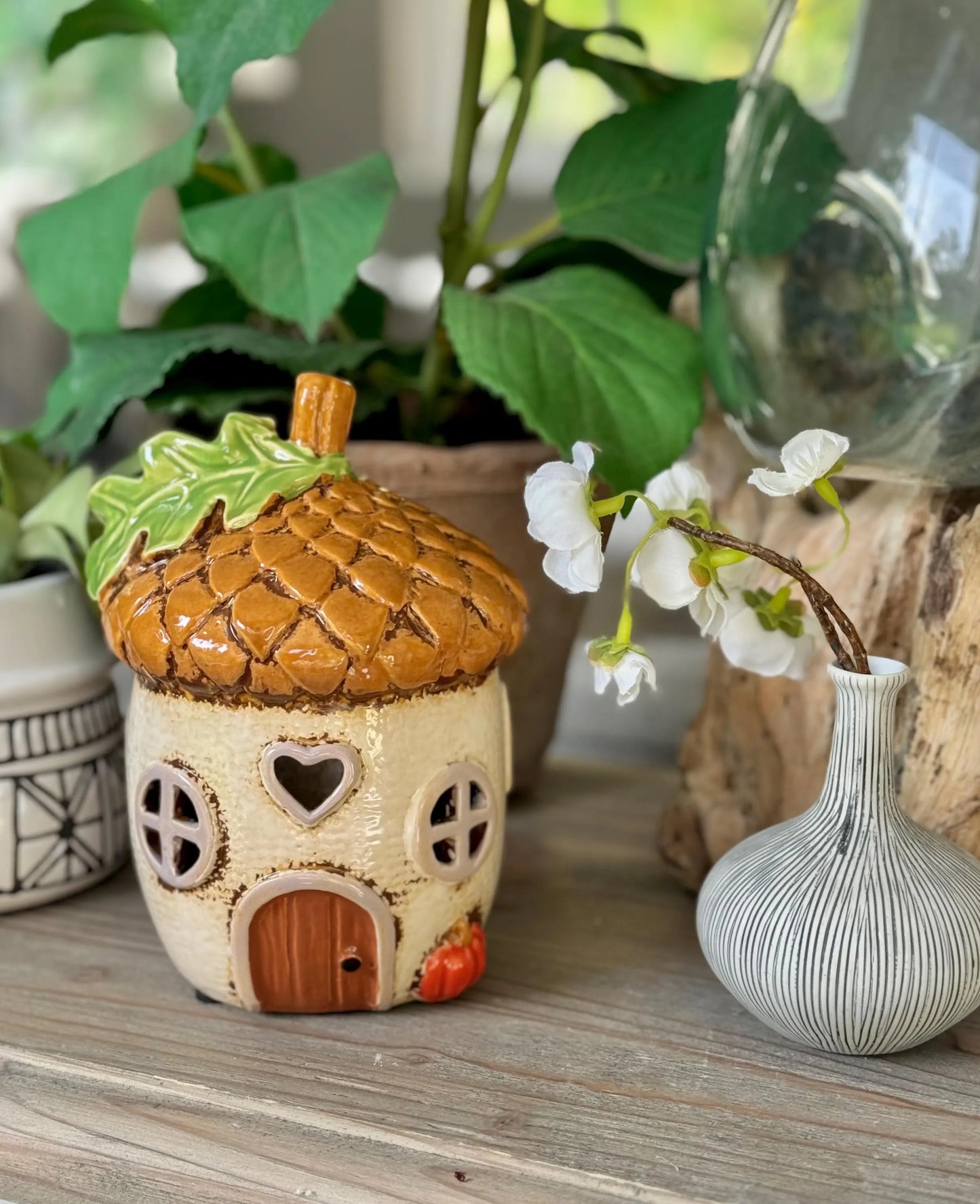 Ceramic Acorn House Tealight