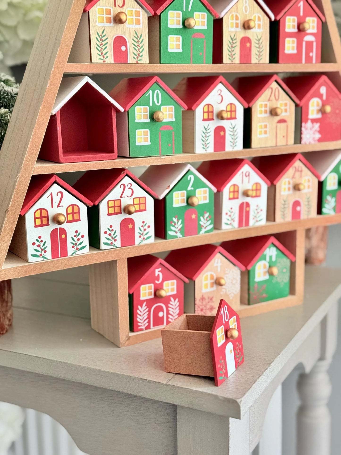 Large Wooden Advent Treehouse Calendar