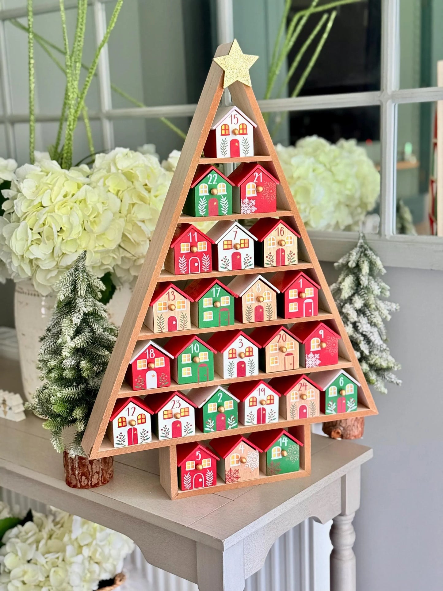 Large Wooden Advent Treehouse Calendar