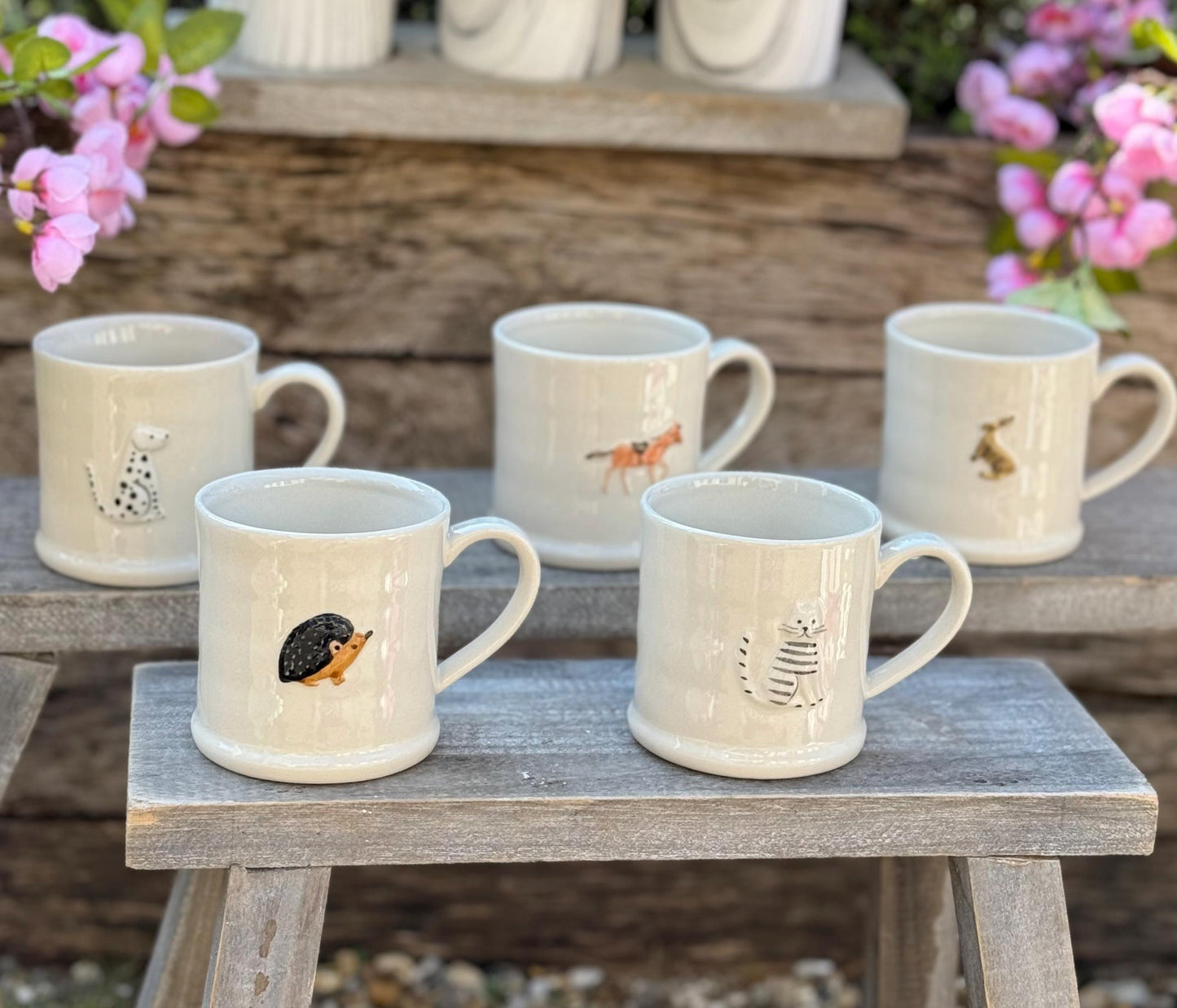 Gisela Graham Embossed Mini Mugs