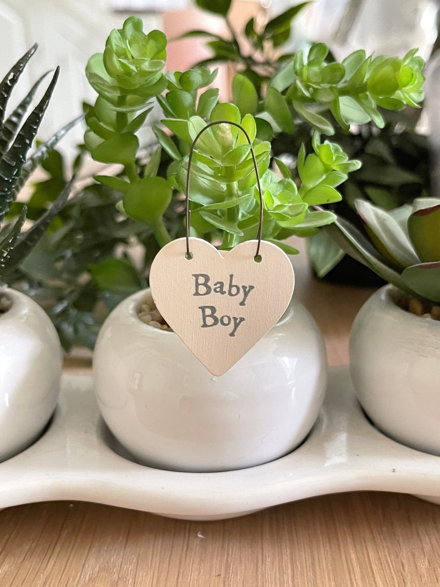 East of India little keepsake heart gift tag - Baby Boy