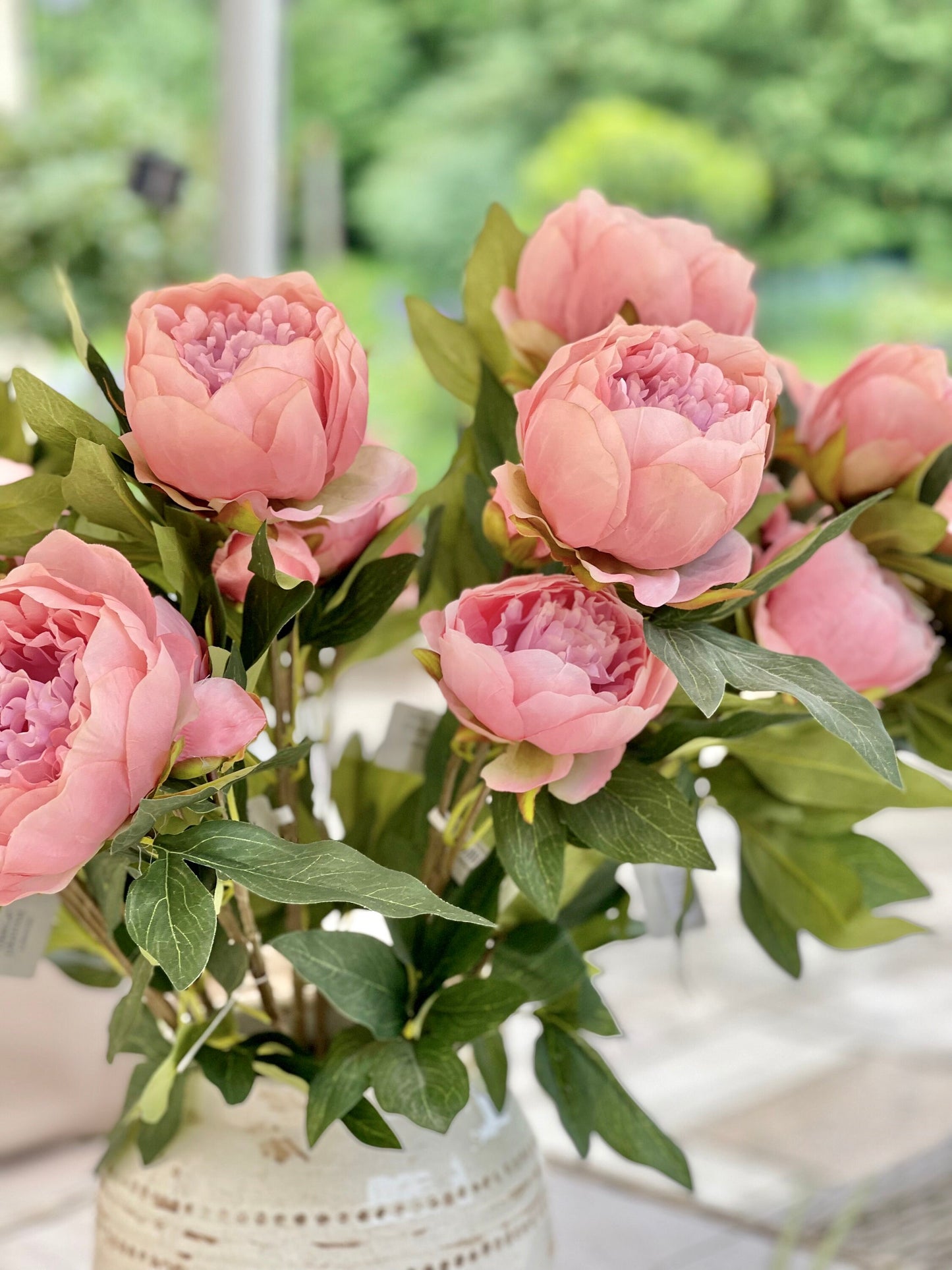 Gisela Graham Pale Pink Peony Spray.
