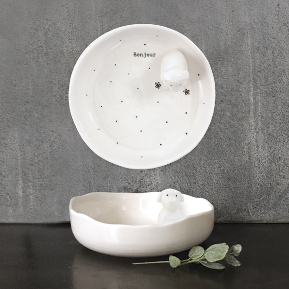 East of India 'Bonjour’ Boxed Jewellery Dish
