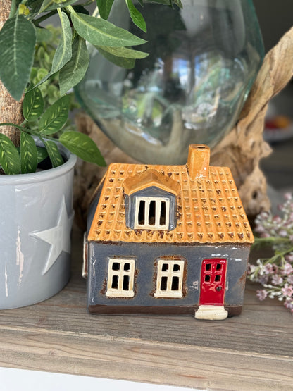 NEW! Grey Farmhouse Tealight Holder