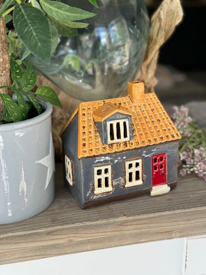 NEW! Grey Farmhouse Tealight Holder