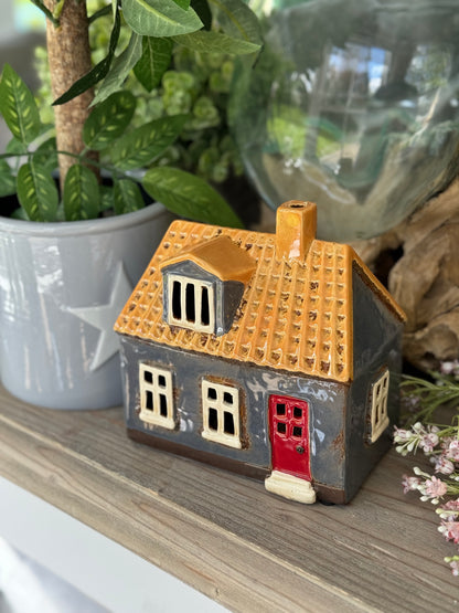 NEW! Grey Farmhouse Tealight Holder