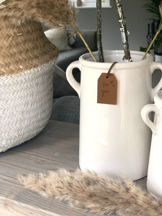 White Vase 'For You'- 18cm