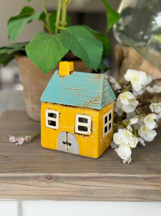 Yellow Ceramic Tealight Holder