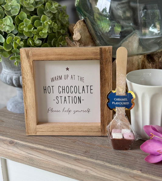 Wooden Hot Chocolate Station Plaque/Sign