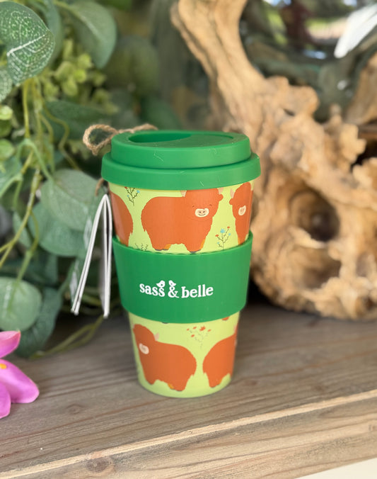 Travel Cup - Highland Cow Pattern