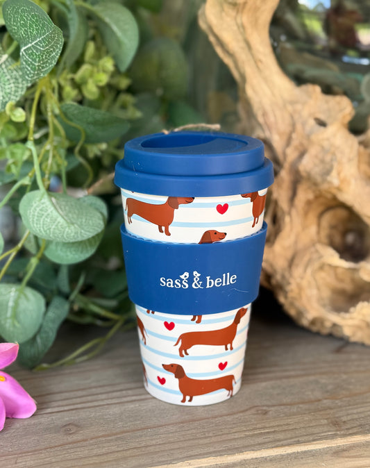 Travel Cup - Dachshund Pattern