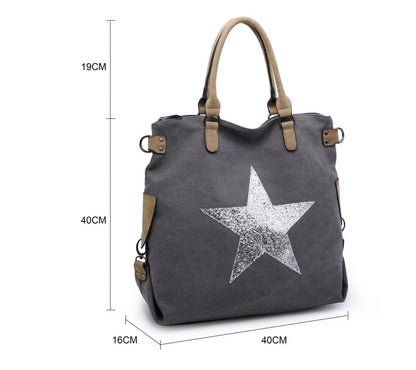 Canvas Star Bag - Navy