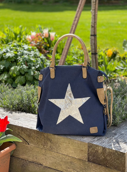 Canvas Star Bag - Navy