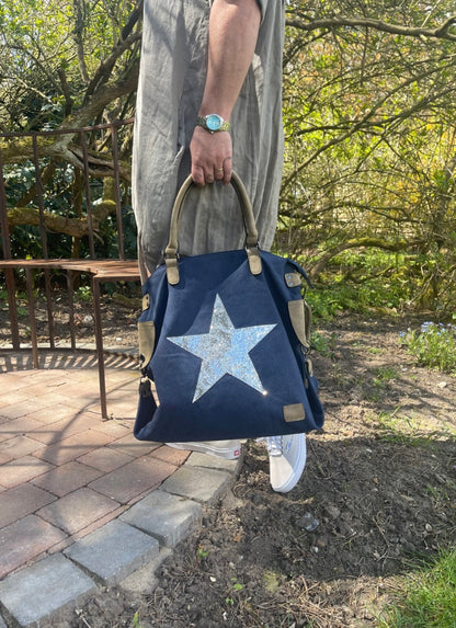 Canvas Star Bag - Navy