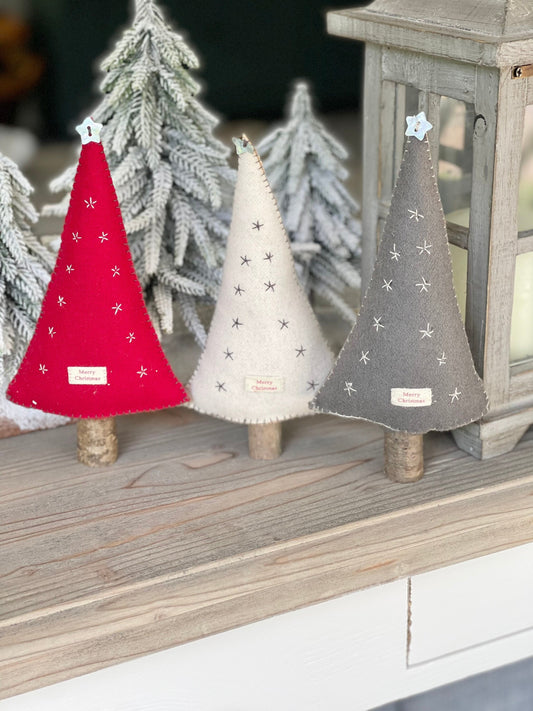East of India Felt Christmas Tree - Available in 3 colours