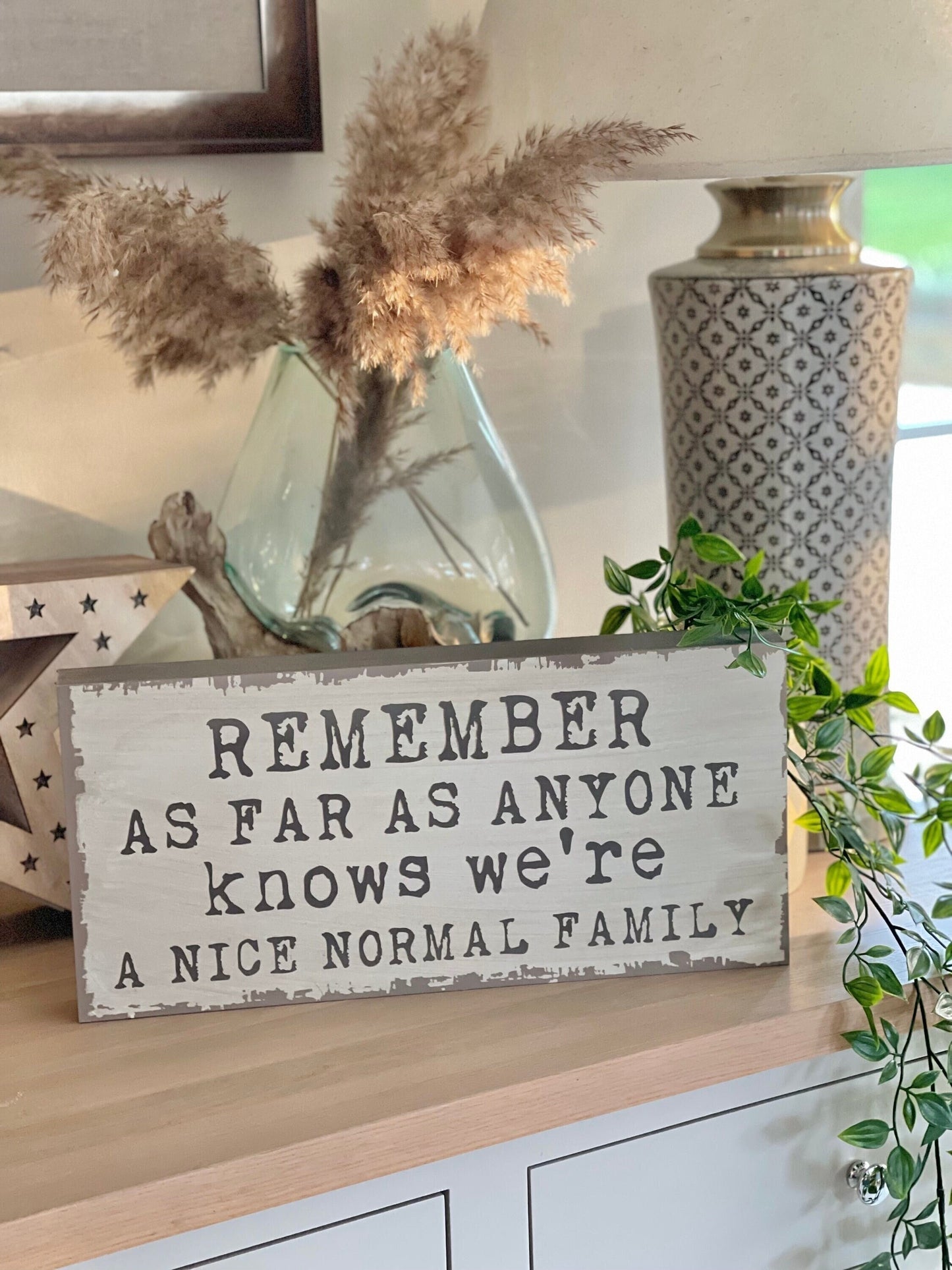 Large Wooden Sign - Normal Family