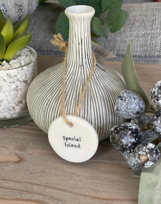 Special Friend Porcelain Hanging Token