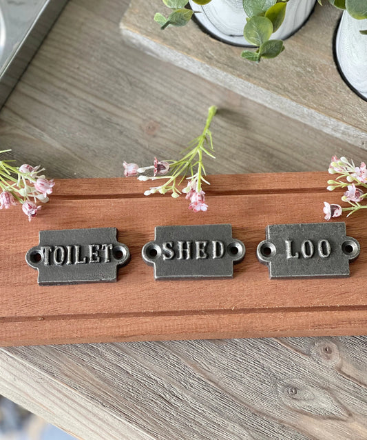 Small Metal Sign - Loo, Shed, Toilet