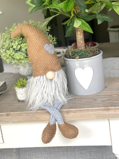 Dangly Leg Gonk With Taupe/Brown Hat and Boots
