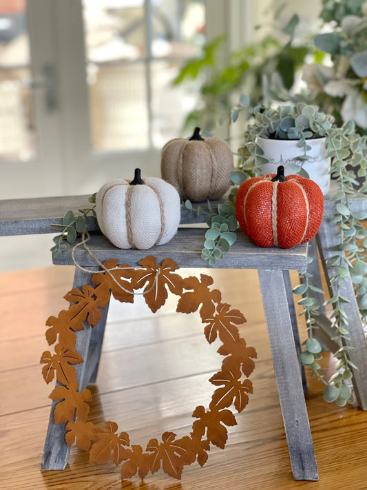Hessian Pumpkins - Choice of 3 Colours
