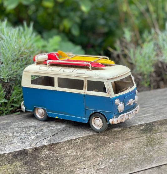 Rustic Blue VW Classic Camper Van