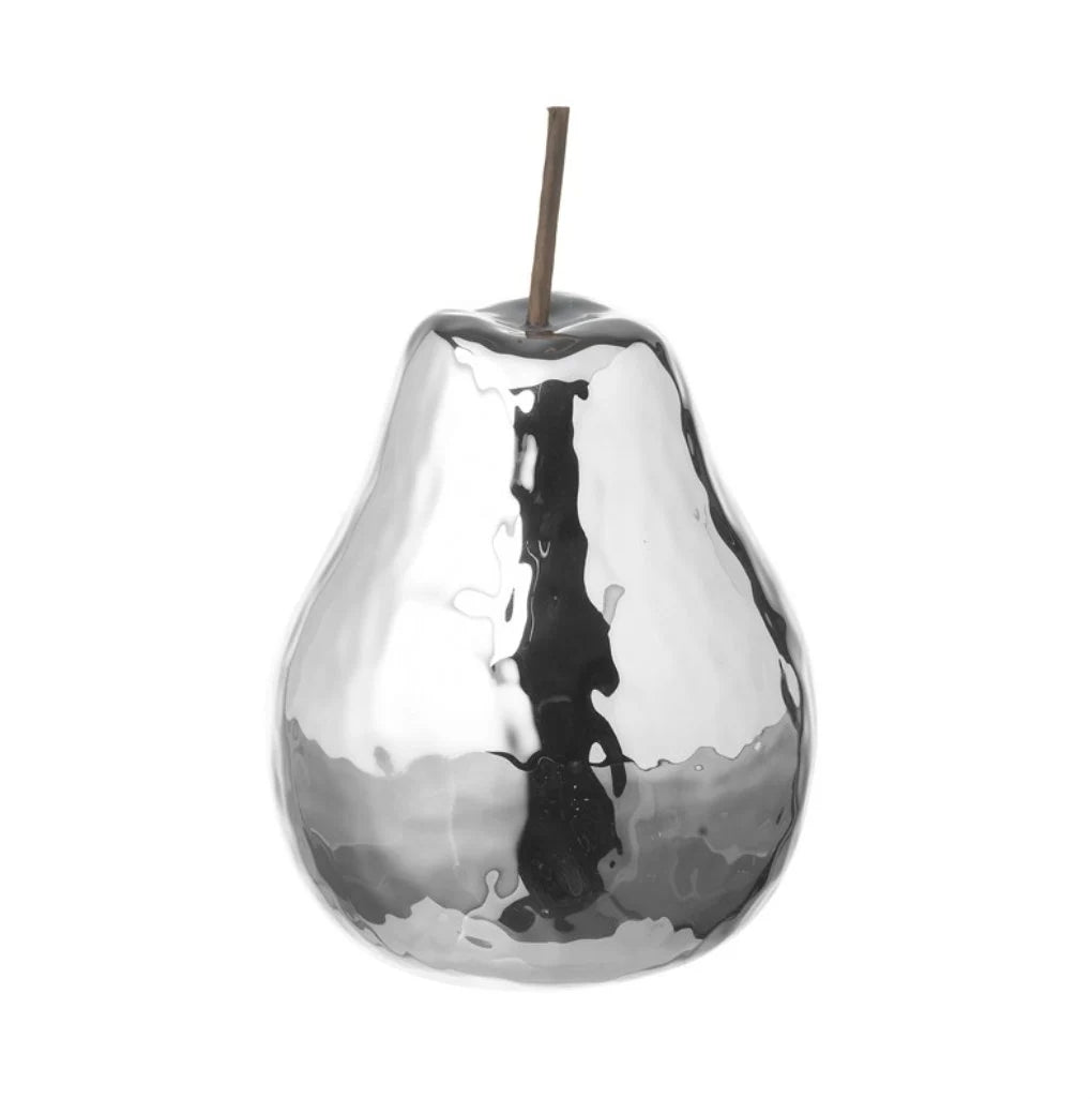 Ceramic Chrome Apple/Pear Decoration.  Sold Individually
