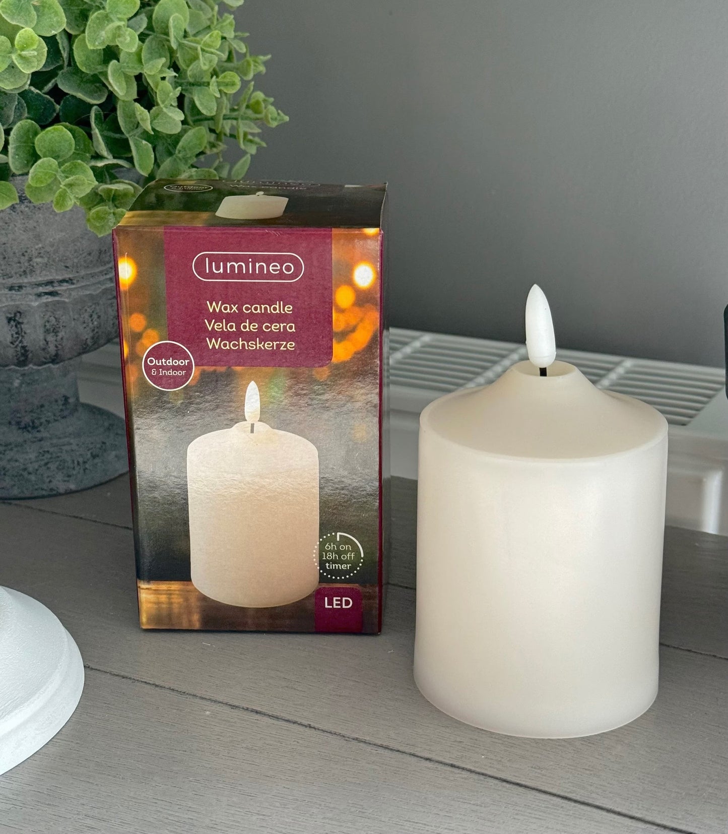 White Wooden Candlestick  - Available  in 2 sizes