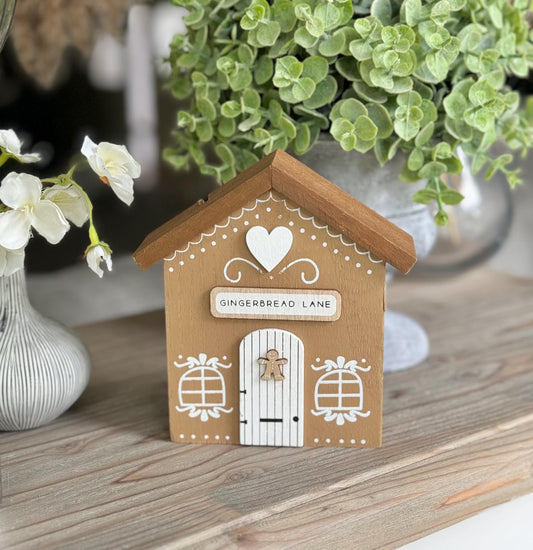 Wooden Gingerbread House