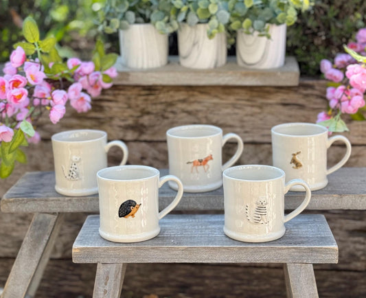 Gisela Graham Embossed Mini Mugs