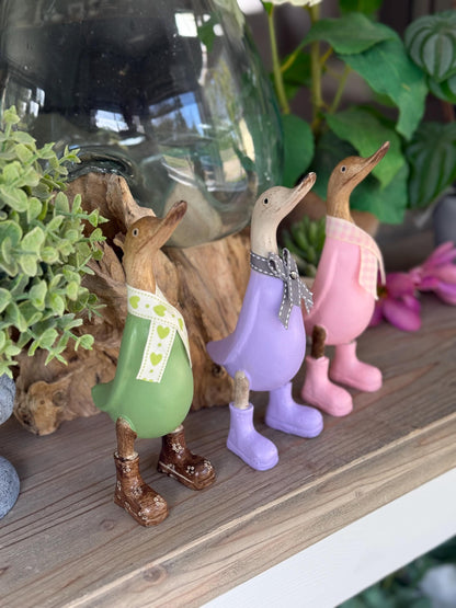 Hand Painted Wooden Duck - Available in 3 colours