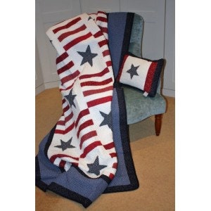 Marine Star Quilted Bedspread Double