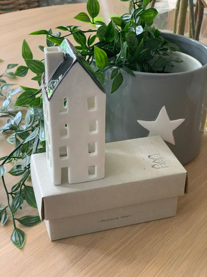 East of India Porcelain Tea Light House
