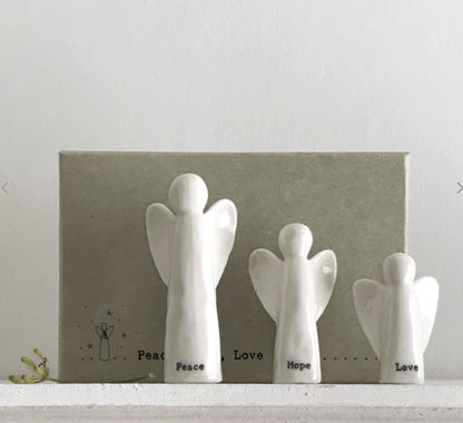 East of India Set of 3-Porcelain Angels
