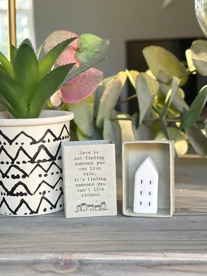Love is - East of India Matchbox House