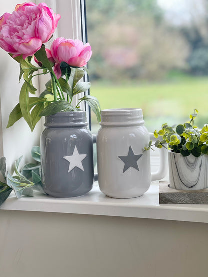 Star Ceramic Jugs - Grey