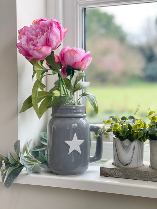 Star Ceramic Jugs - Grey